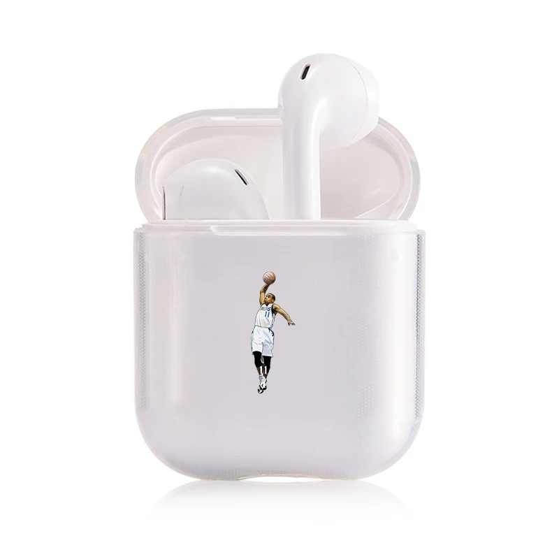 I200230 Знаменитый бренд баскетбольных Athlete наушники чехол для Apple airpods чехол игрок NBA Bluetooth Pop Air стручки чехол прозрачный жесткий чехол из пластика с изображением крышка - Цвет: I200230