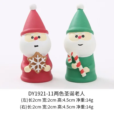 2 santa claus Японские подлинные партии kawaii Мультфильм Санта Клаус шоколадный домик настольные украшения Миниатюрные модели Фигурки Рождественские подарки - Цвет: 2 santa claus