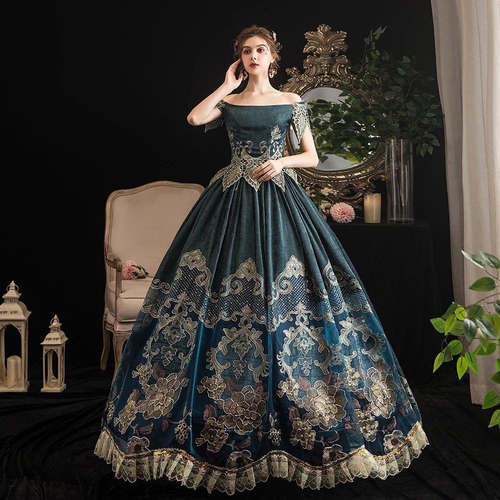 

High-end 19th Century Southern Belle Lolita Victorian Dress Medeival European Masquerade Party Dress Stage Show Theater Costume