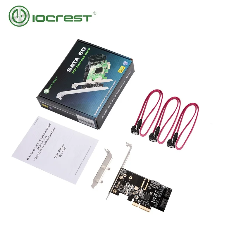 плата контроллера iocrest sata iii 6g 5 порт