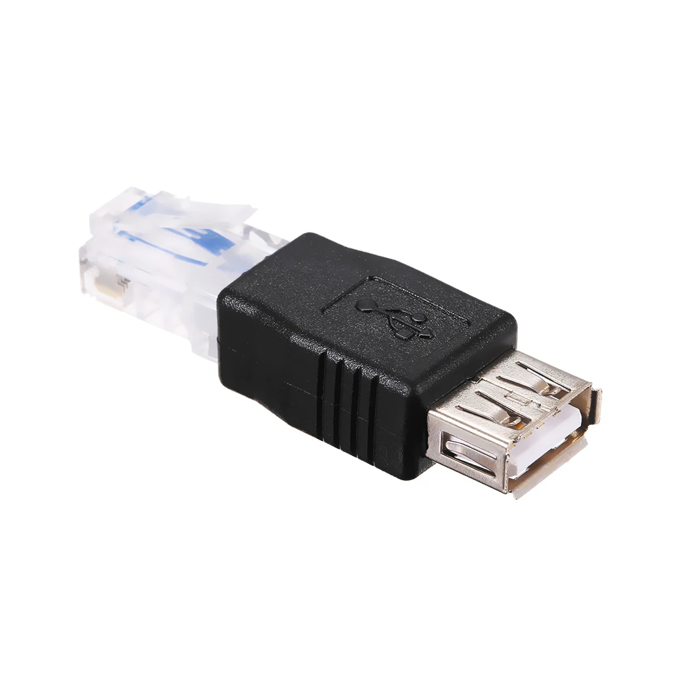 Адаптер конвертер RJ45 папа разъем USB A мама Ethernet для маршрутизатора подключение к