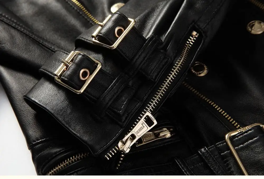 Free shipping wholesales.fashion slim Genuine leather coat.women Street plus size sheepskin jacket Brand quality clothes | Женская