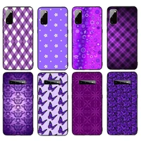 purple crazy grid phone case for samsung galaxy s7 s8 s9 s10e s20 plus note 10 pro plus lite note 20 uitra