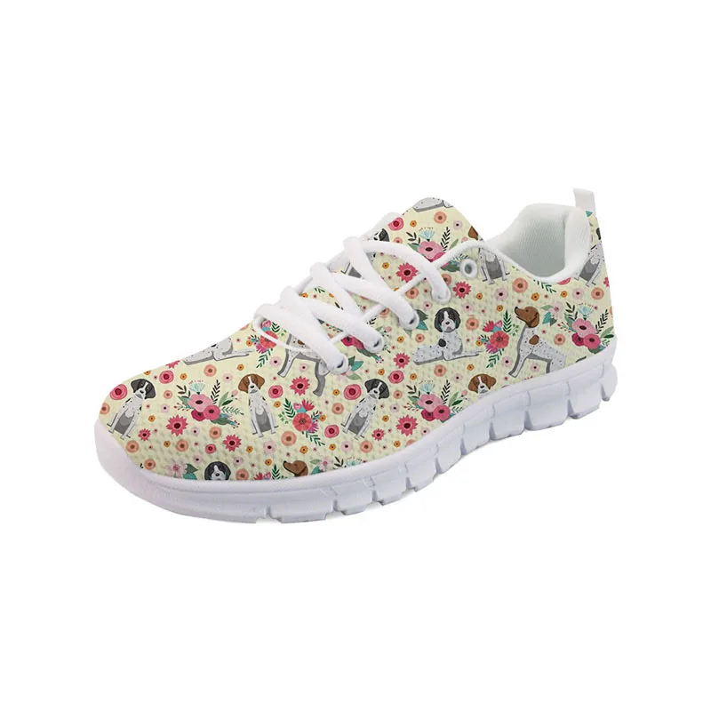 

Немецкие короткие женские кроссовки Jack Skellington на плоской подошве с принтом собачьих цветов Дизайнерские кроссовки светильник кроссовки для бега