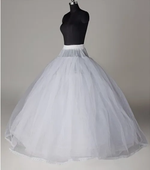 

Wedding Petticoat Cheap Bridal Accessories White with Hem Lace Appliques Ball Gown for Dress