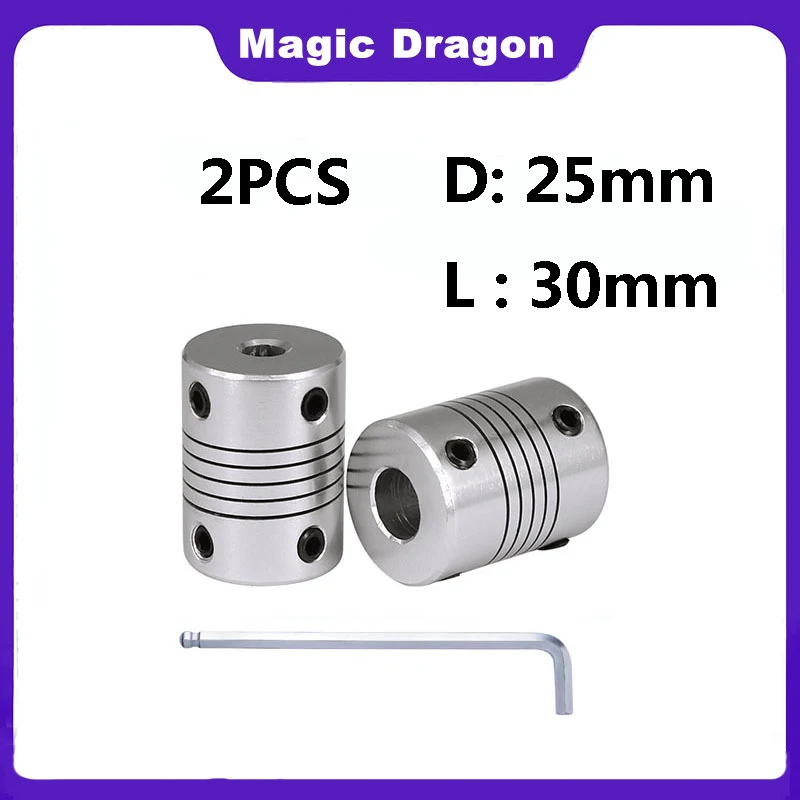 Высококачественные 2 шт. алюминиевые CNC шаговые двигатели гибкие соединения D25 L30