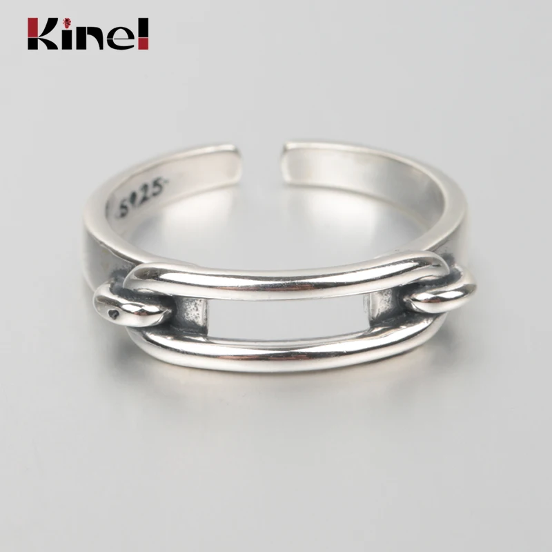 Мужское уличное кольцо Kinel регулируемое на указательный палец из стерлингового