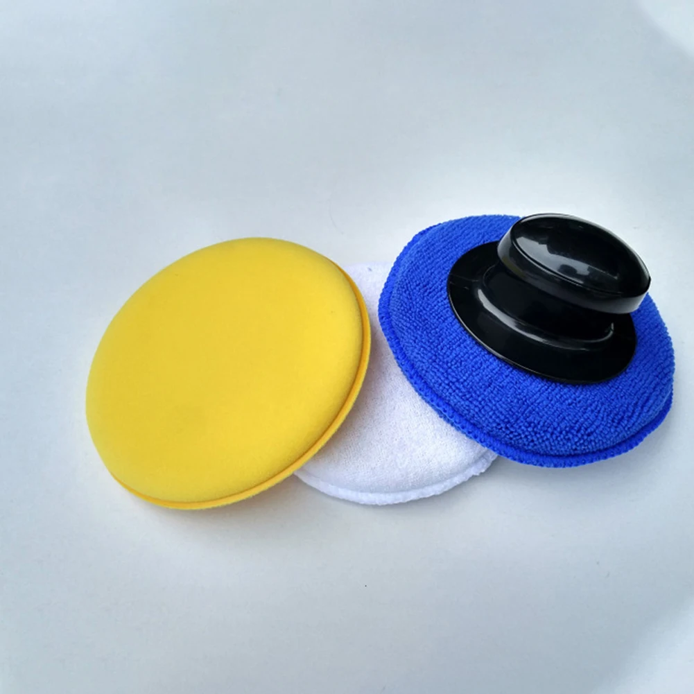Губка для полировки и воска высокой плотности 3 + 1 набор из микрофибры против