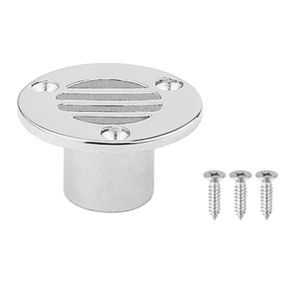 

Deck Floor Drain Scupper - Marine Grade Stainless Steel - for Boat & Fishing Ship - 1 inch, Easy to Install