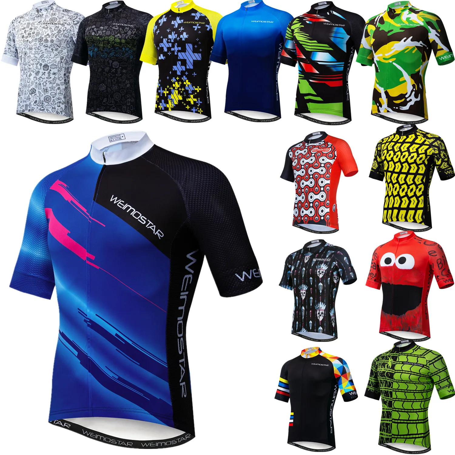 Футболка мужская с мультяшным принтом дышащая рубашка для езды на велосипеде