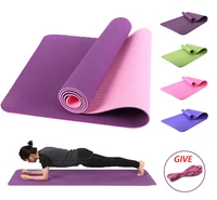 tpe yoga mat for beginner non slip sports fitness mat exercise pad with position line anti tear proof pilates gymnastics mats