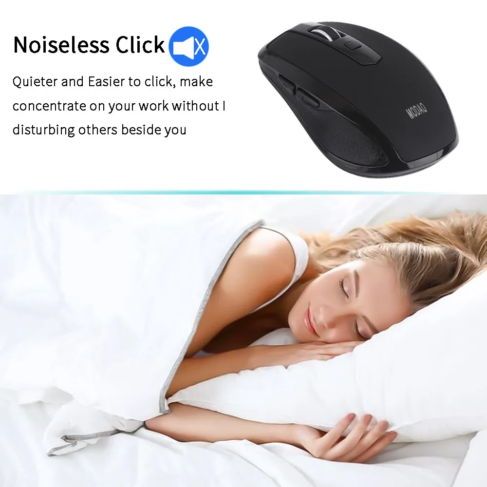 MODAO 2.4GHZ Type C Wireless Mouse USB Mice for Macbook/ Pro Low noise Ergonomic Computer Silent PC Laptop Accessories | Компьютеры и