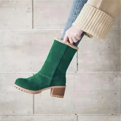 

selling popular snow boots cotton boots foreign large high heel short boots in autumn and winter 2020 in