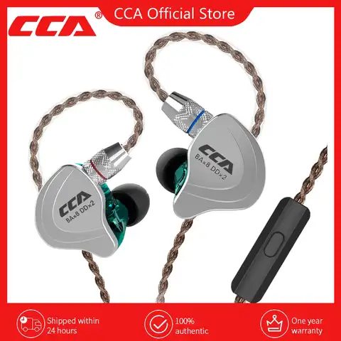 Наушники-вкладыши CCA C10 гибридные с шумоподавлением и микрофоном