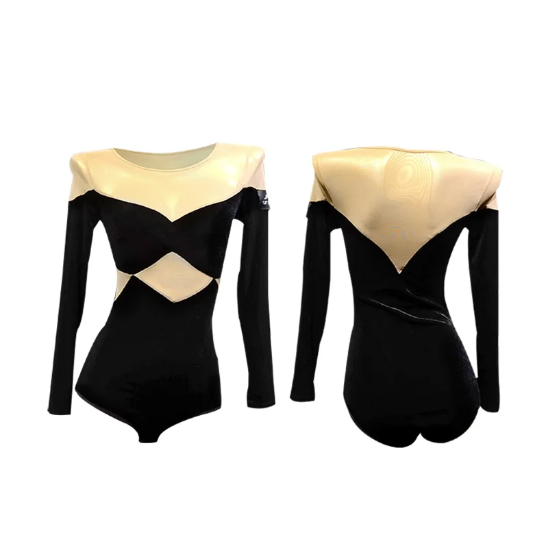 Откровенное трико для танцев балетных гимнастики женские танцевальные костюмы