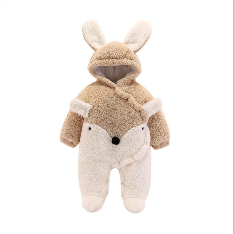 Newborn Baby Footies For Boys Girls Footies Infant Winter Warm Newborn Overalls Footies Baby Girl Boy Clothes 0-12 Months
