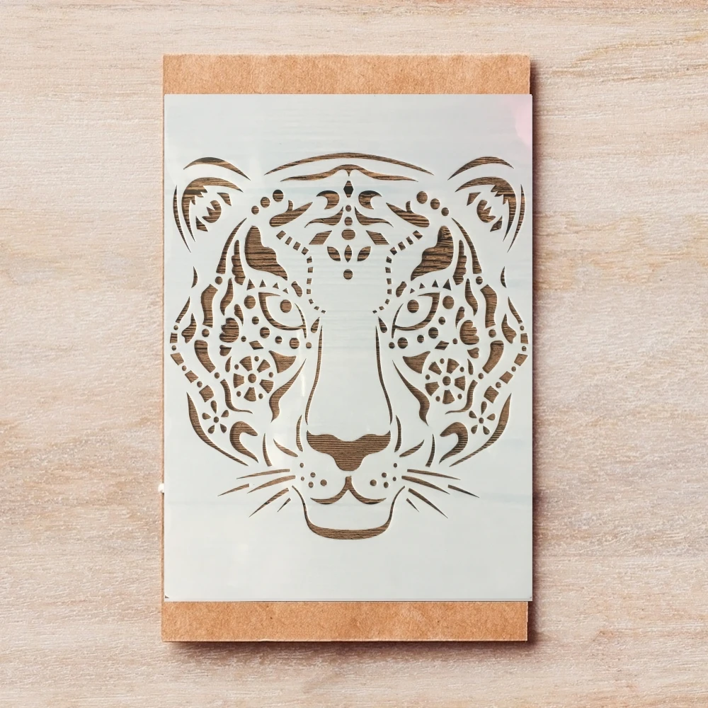 

1Pcs A4 29x21cm Hand Draw Tiger Animals DIY Layering Stencils Painting Scrapbook Coloring Embossing Album Decorative Template