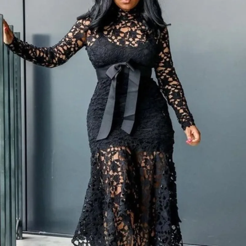 Женское платье макси RICORIT винтажное кружевное ажурное облегающее длиной до пола