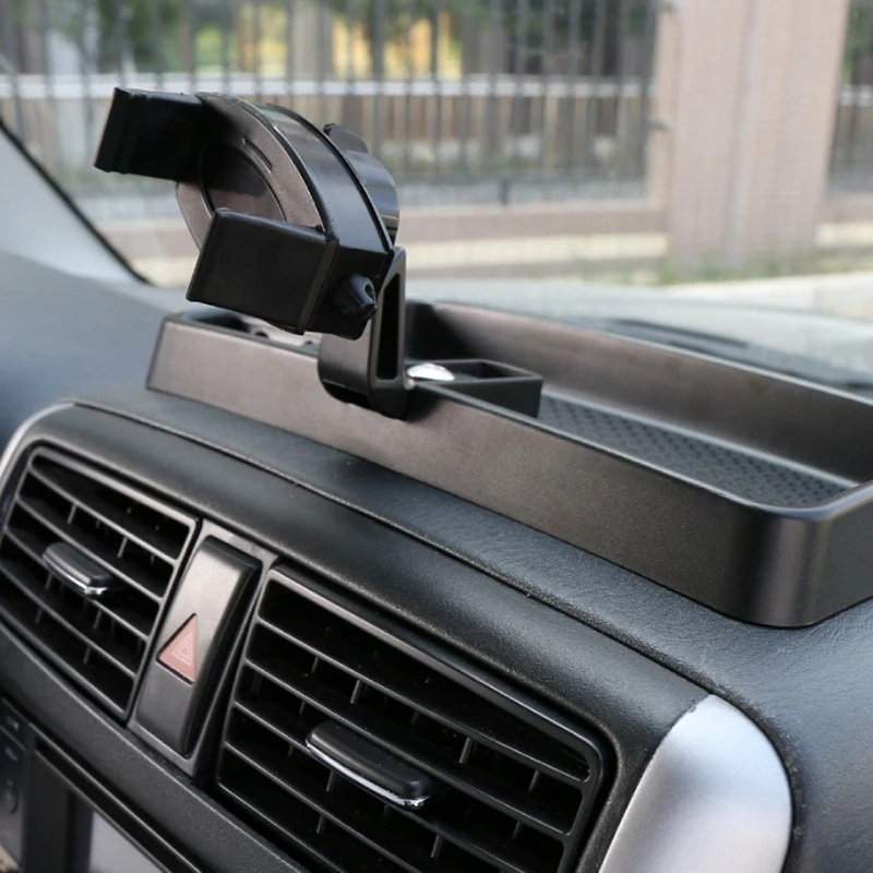 car auto mount dashboard mobile phone stand holder with storage box fit for suzuki jimny 2007 2015 interior accessories free global shipping