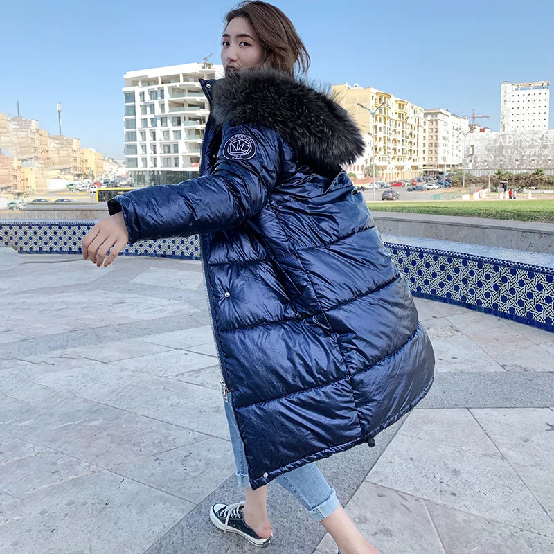 Повседневная теплая Модная женская Длинная зимняя парка тонкие пальто и куртки с