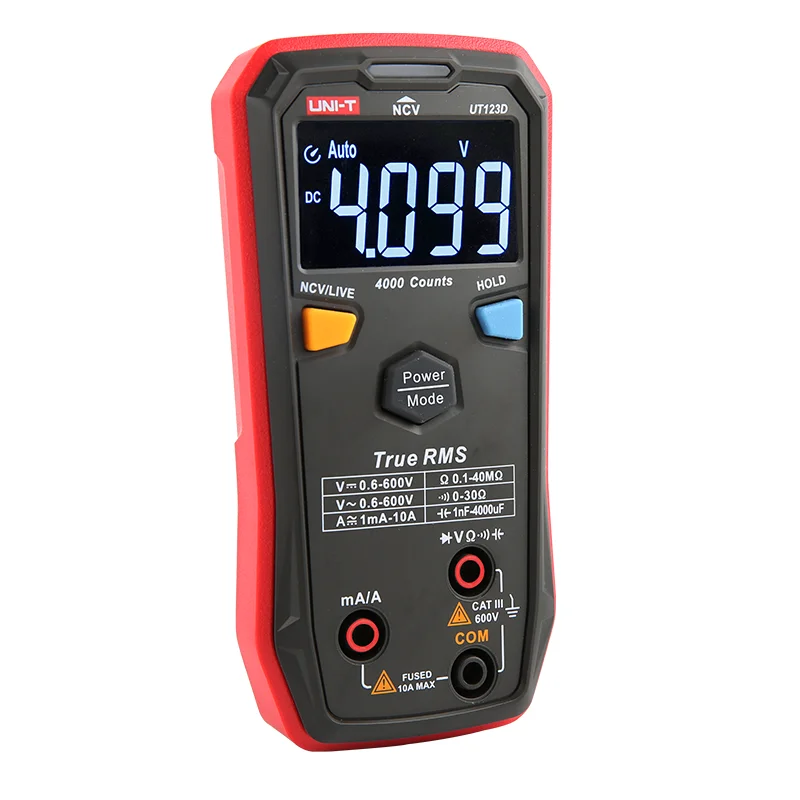 Intelligent Digital Multimeter The Updated Version Of UNI-T UT123D RMS AC/DC Current, Voltage, Resistance And Capacitance Tester