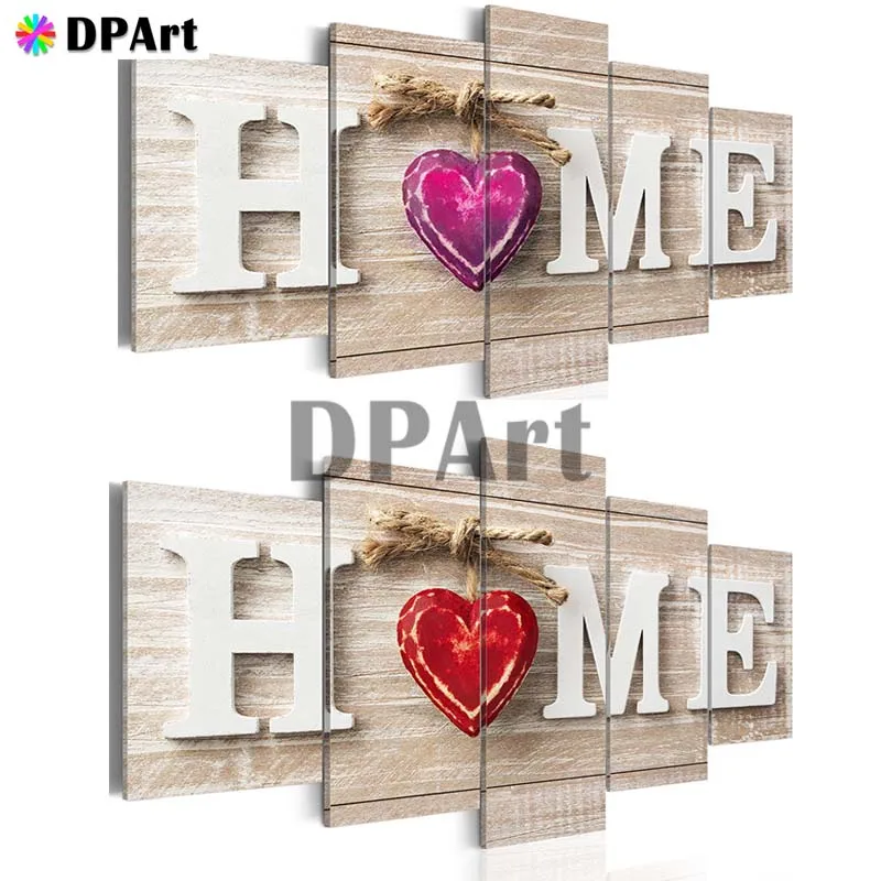 

5PCS Diamond Painting 5D Full Square/Round Drill Home Heart Daimond Embroidery Painting Cross Stitch Mosaic Picture M1111