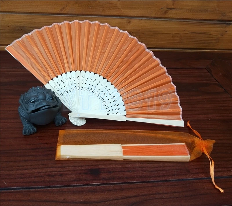 Бесплатная доставка DHL 10 шт./лот подарок на свадьбу шелковые вееры конфетный цвет