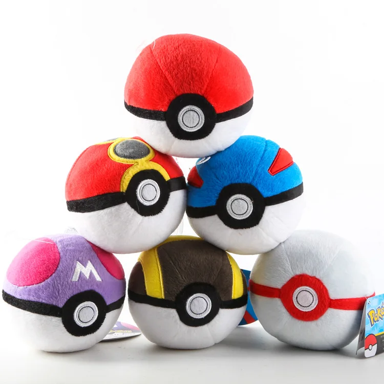 Аниме животные мяч Милый Пикачу Pokeball плюшевый брелок Плюшевая Кукла сумка Ключи