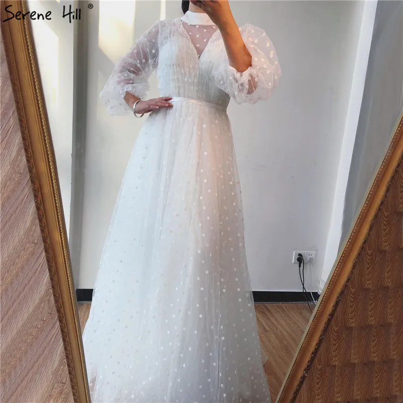 Серен Хилл белое с длинными рукавами пузырьками А силуэт сексуальное платье для