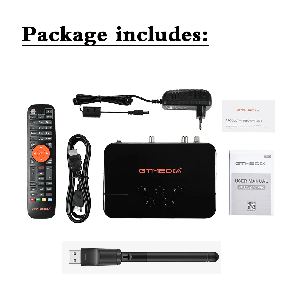GTmedia V7 PRO Combo Dvb T2/S2 Спутниковый ресивер (USB Wifi) Поддержка H.265 PowerVu Biss Key Ccam Newam Youtube 1080P