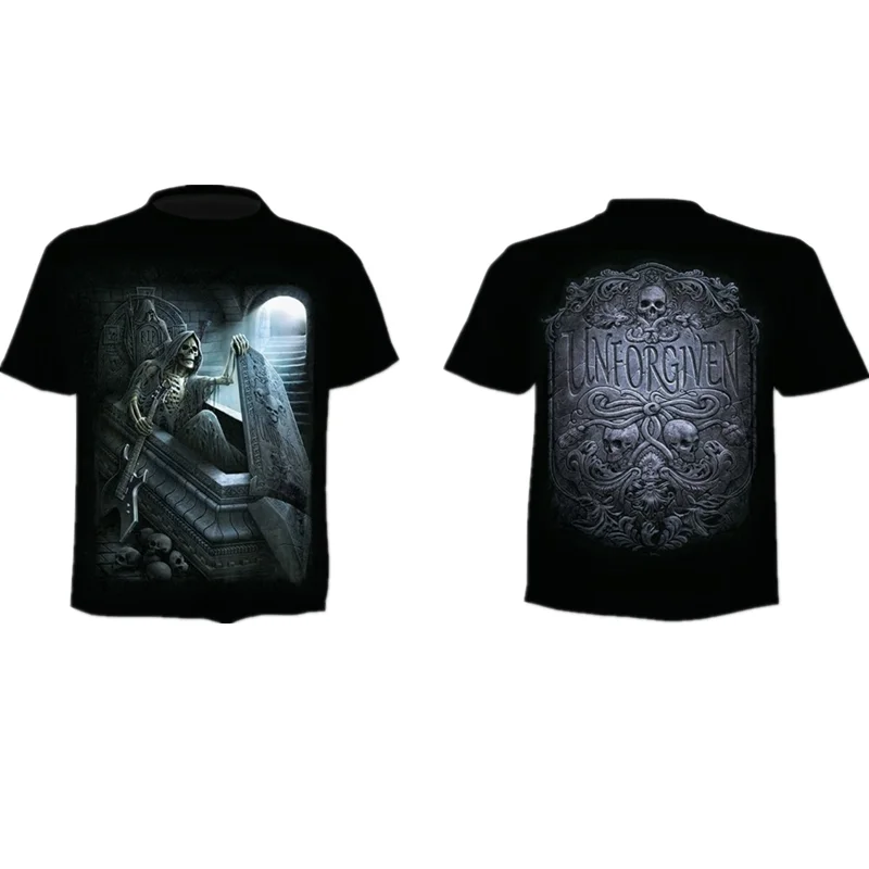

Skull Graphic T-Shirt Horror Men's T-Shirts 3D Fashion Tops Summer T-Shirt Men's O-Neck Shirt Boy Clothing Plus Size Streetwear