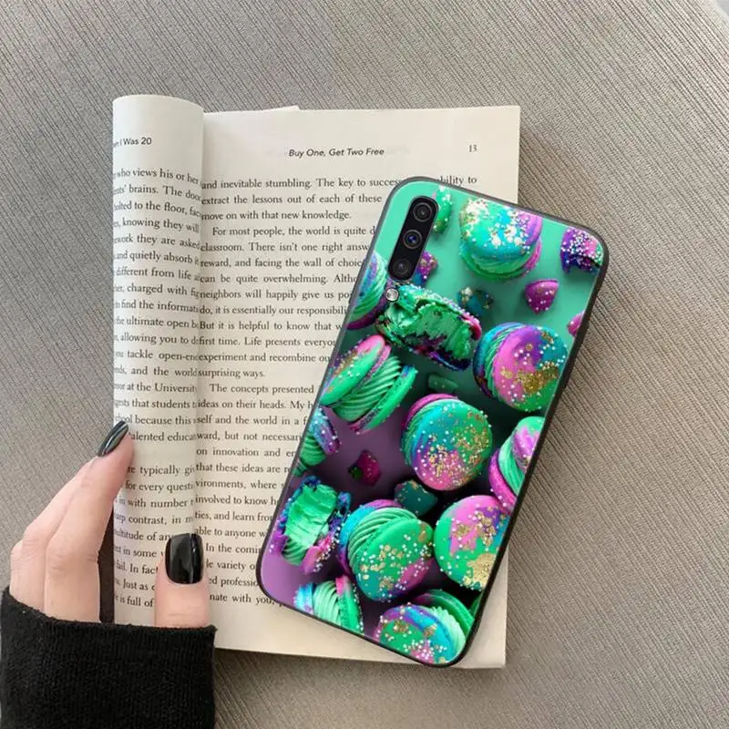 

Macarons Food colorful dessert Phone Case For Samsung galaxy S 7 8 9 10 20 edge A 6 10 20 30 50 51 70 note 10 plus