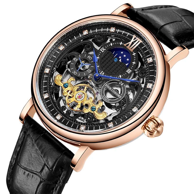 Мужские механические наручные часы с большим корпусом мужские Автоматические