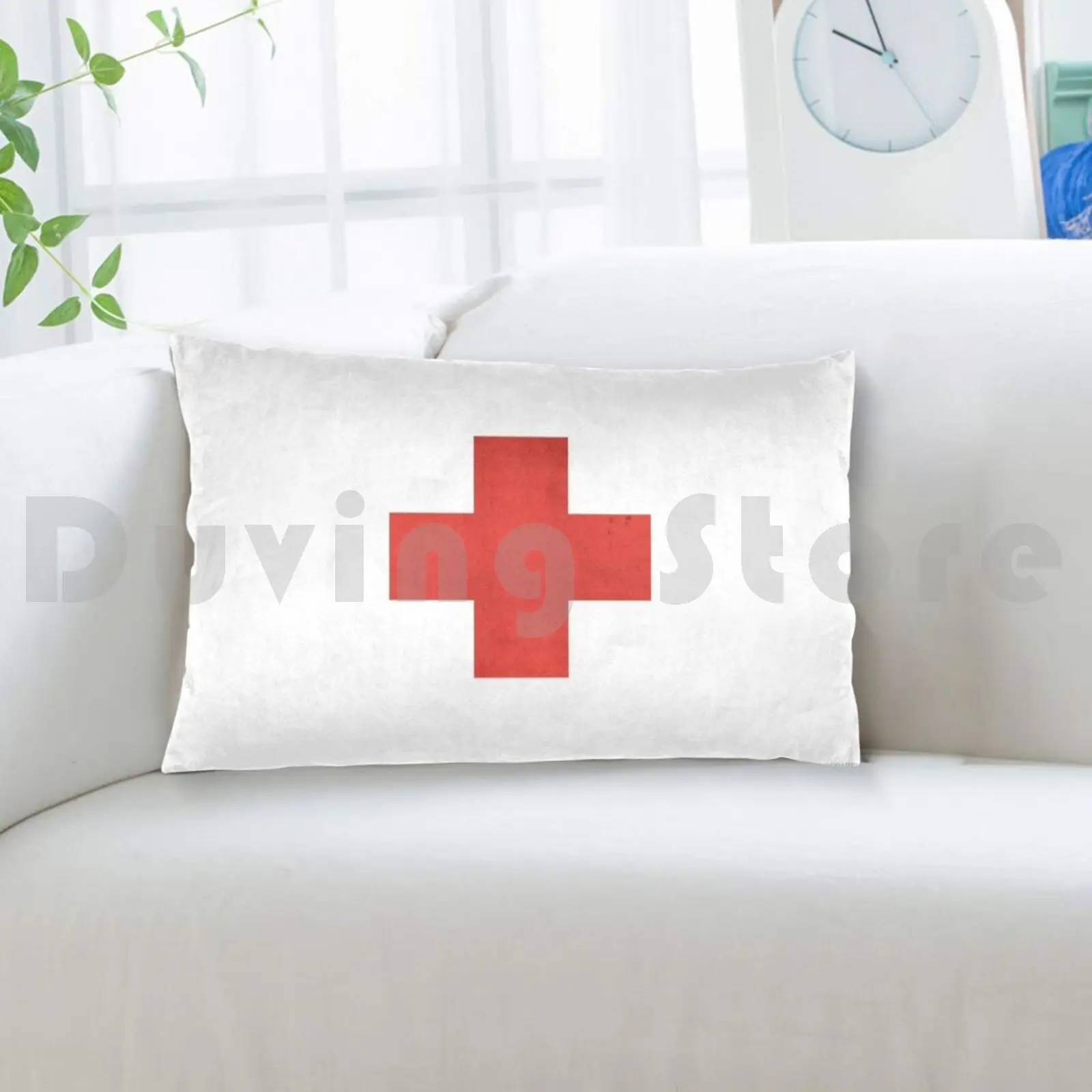 Винтажный чехол-наволочка с символом для медсестер 50x75 | Дом и сад