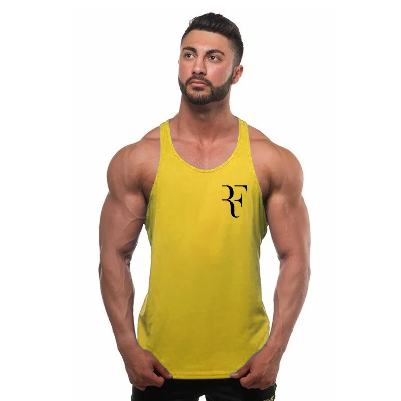 Gym Fitness vest Men's stretch tight vest round neck breathable and quick-drying men's vest running sleeveless T-shirt - Цвет: 10