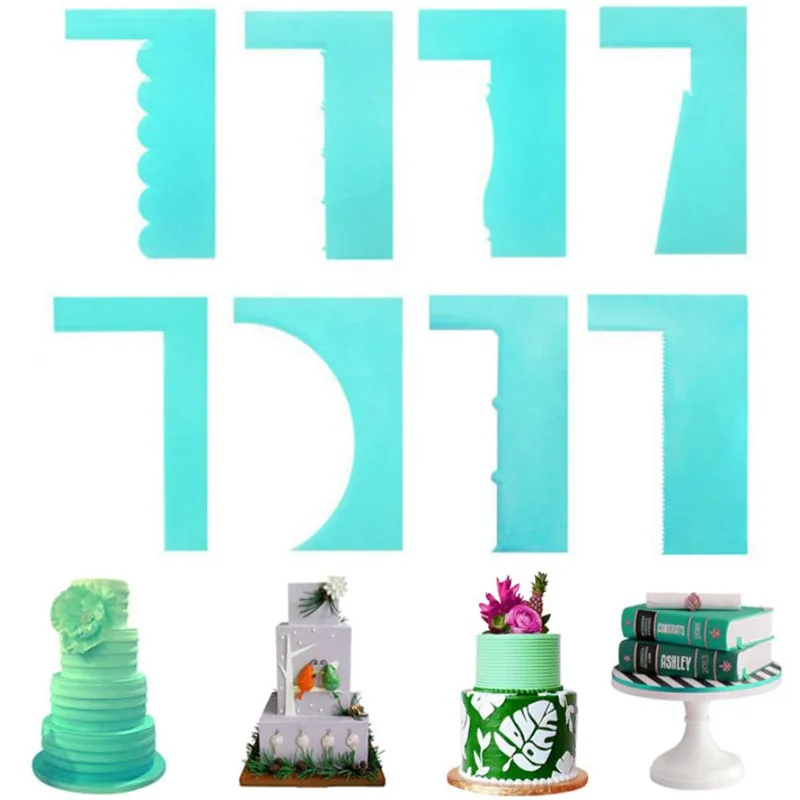 Скребок для выпечки 1 шт. новый шпатель украшения торта кондитерский край 8 стилей