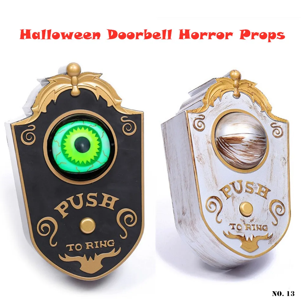 

Halloween One Eyed Doorbell and Burning Eyes with Scare Voice Haunted House Door Decoration Horror Props Halloween Decoration