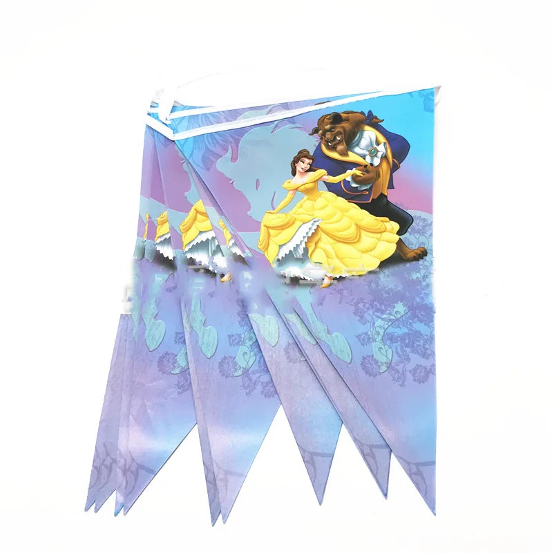 Disney Beauty and the Beast Birthday Party Decorations Disposable Cutlery Plate Napkins Candy Box Straws Girl Gift Baby Shower images - 6