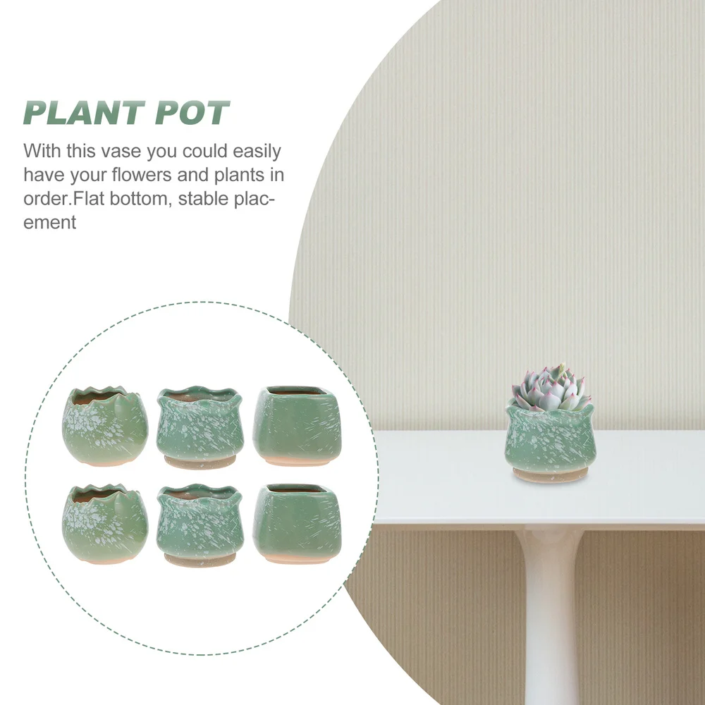 

6pcs Delicate Plant Pots Beautiful Mini Plant Pots Premium Mini Gardening Pots