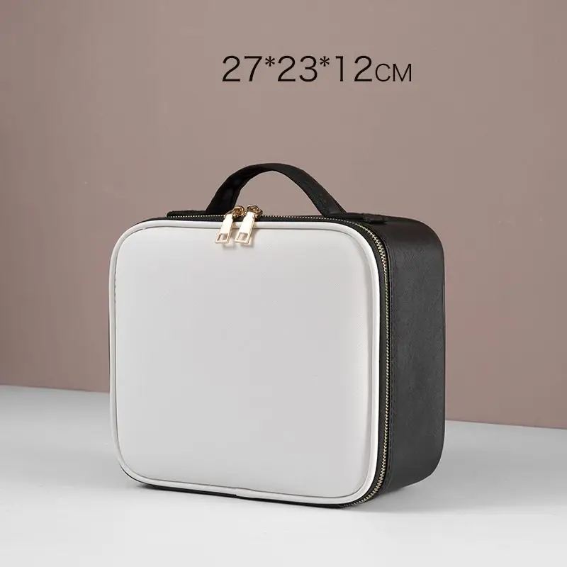 small 2020New органайзер для профессионального макияжа косметичка Bolso Mujer косметичка PU большой емкости чехол для хранения Чемодан с множеством отсеков - Цвет: small