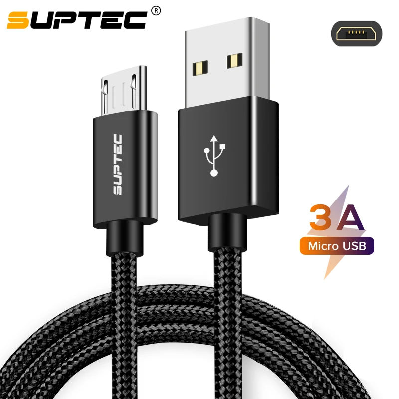 Suptec Micro USB кабель 3A Быстрая зарядка для передачи данных 3 0 мобильного телефона samsung