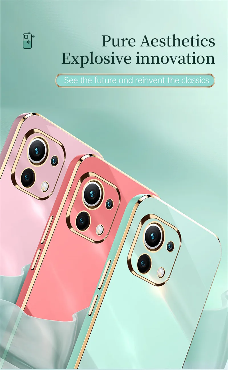 for xiaomi mi 11 lite case luxury plating glossy mirror phone cases with ring holder for xiaomi 11 ultra 11i mi11 silicone cover free global shipping