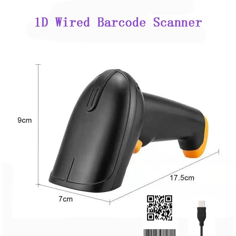 Сканер штрих кодов Ручной 1D с USB зарядкой и CCD матрицей|Сканеры| |
