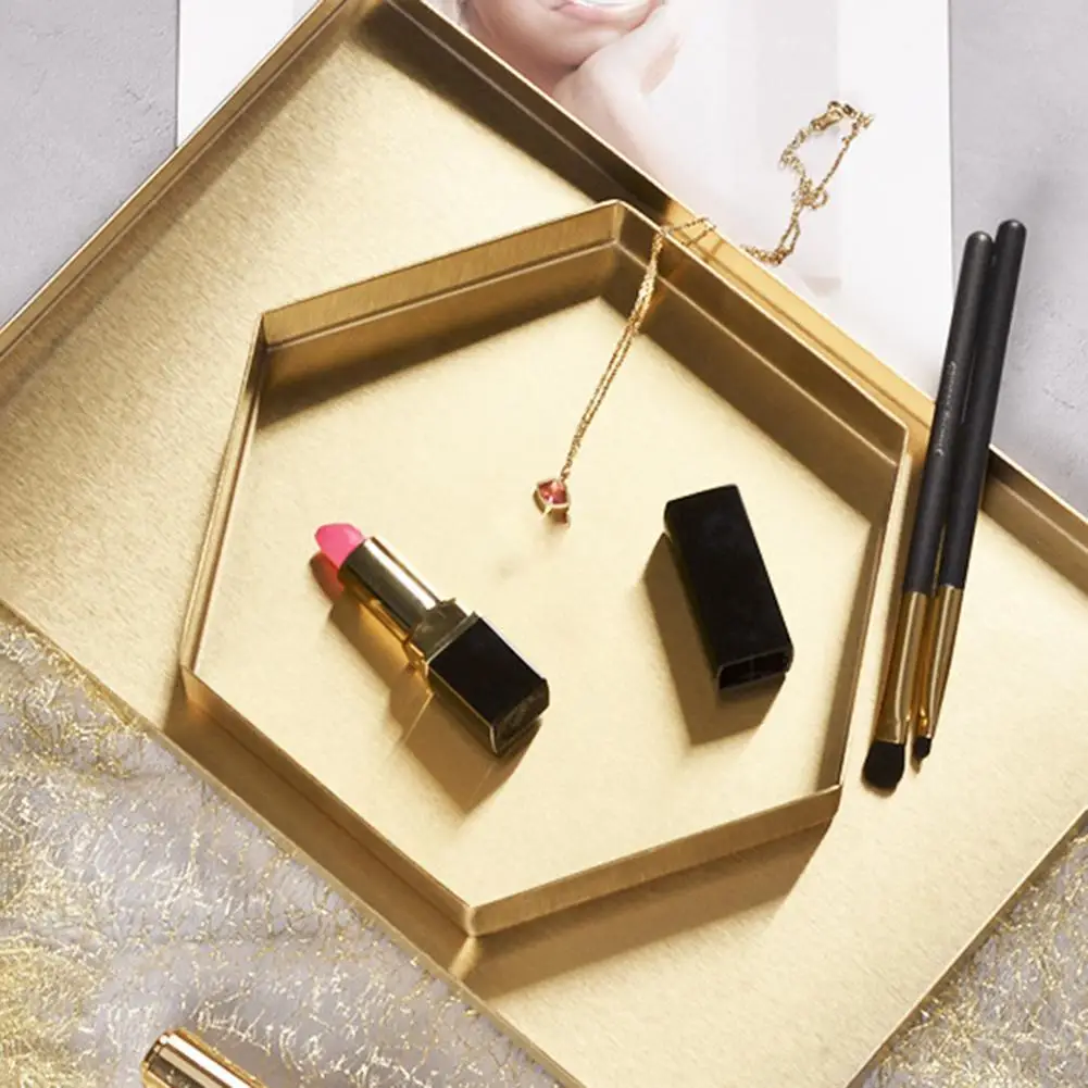 Прямоугольный шестиугольный лоток для хранения в стиле ретро настольная тарелка