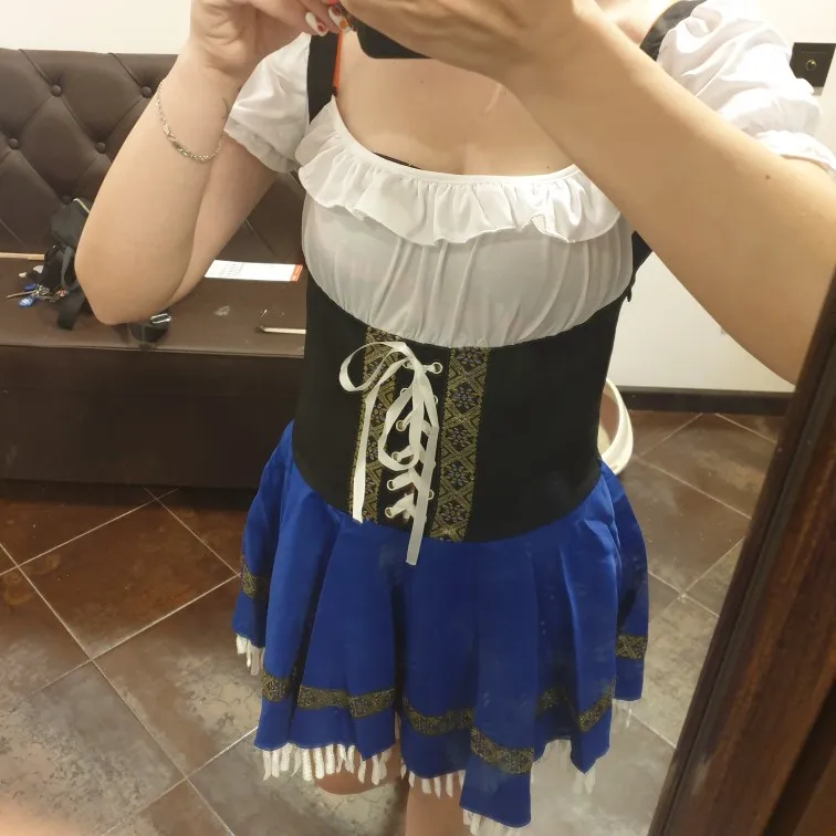 Взрослый Для женщин Октоберфест Костюм баварское пиво девушка костюм официантка