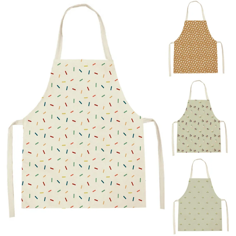 

Nordic Vases Kitchen Apron for Cooking Sleeveless Regular Geometric Aprons Adult Bibs Pinafores Dot 68-55cm Tablier Pinafore