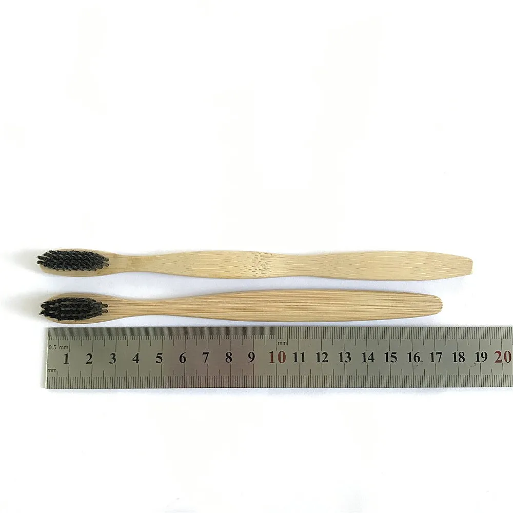 Цветная бамбуковая зубная щетка 4 шт./компл. Экологичная мягкая для ухода за