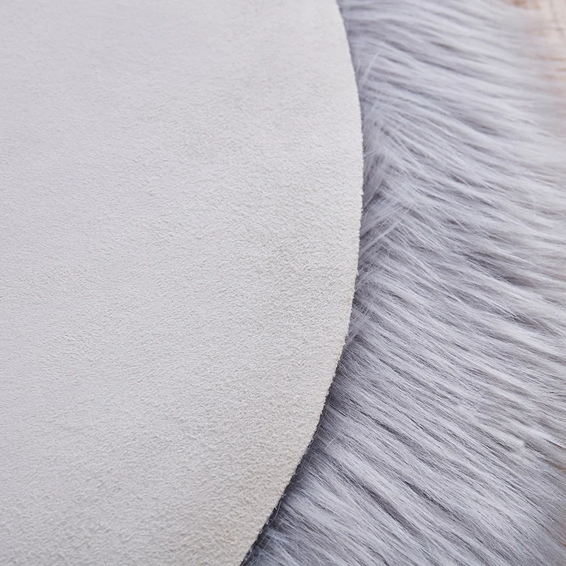 Круглый белый пушистый прикроватный ковер декор для комнаты спальни окна коврик