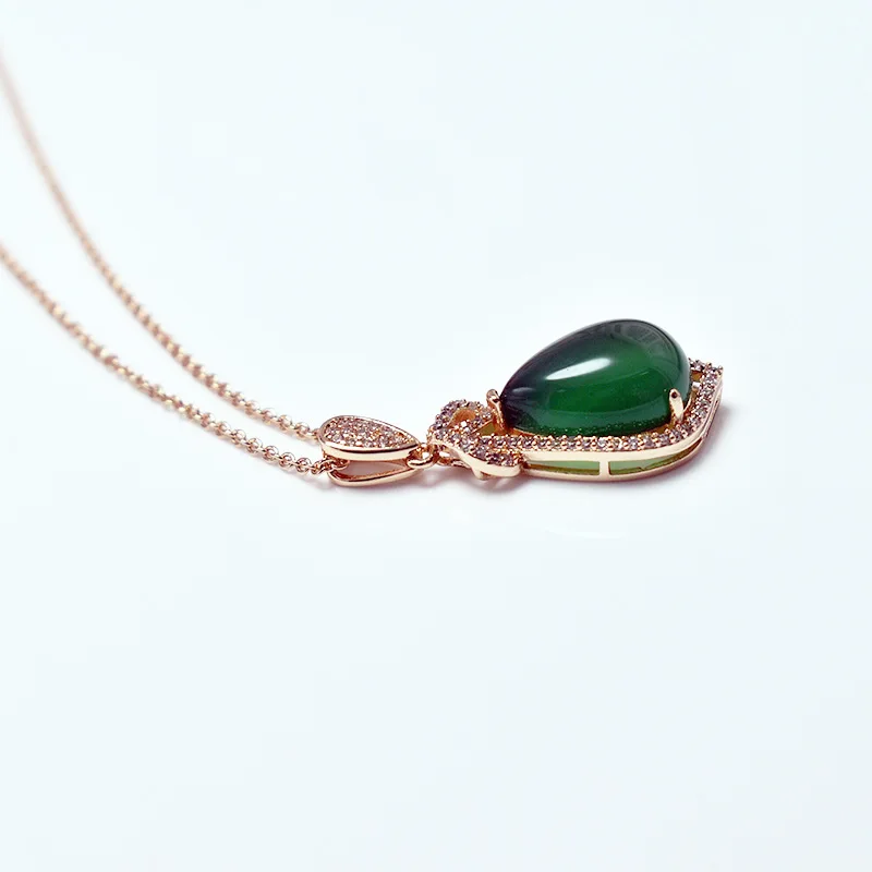 

Fashion 40+5 Cm Chain Sexy Lady Necklace Tiny AAA Zirconium Drop Pendant Necklaces for Women New Necklace 2020
