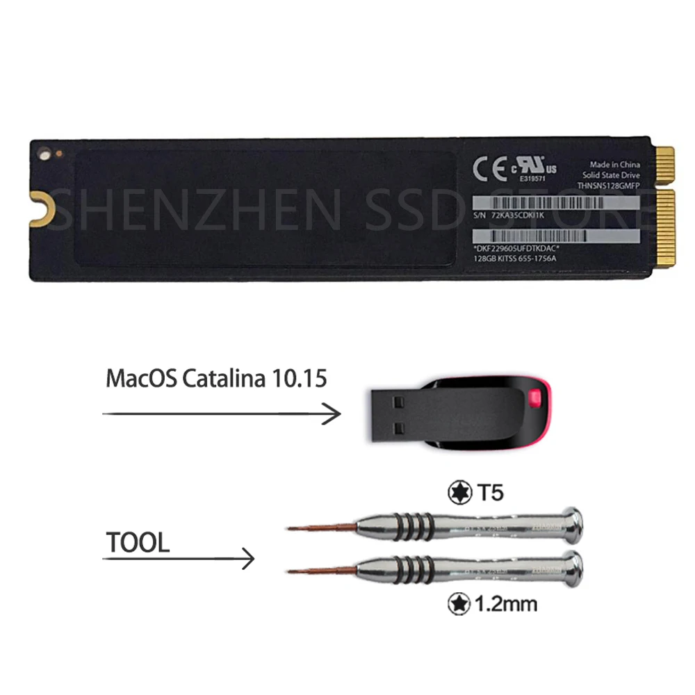 Оригинальный жесткий диск SSD 64 ГБ 128 256 для Macbook Air A1465 A1466 2012 дюйма твердотельный Md231